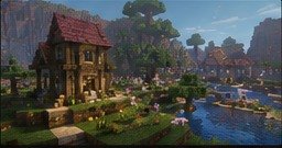 Village build beside water